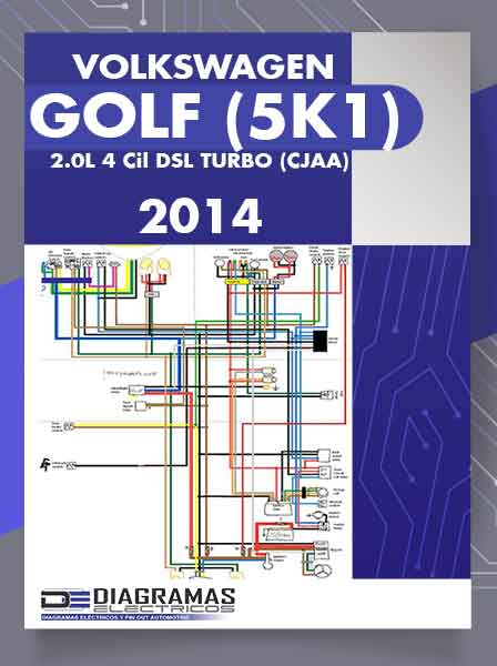 Diagramas Eléctricos VOLKSWAGEN GOLF (5K1) 2.0L 4Cil DSL TURBO (CJAA) 2014