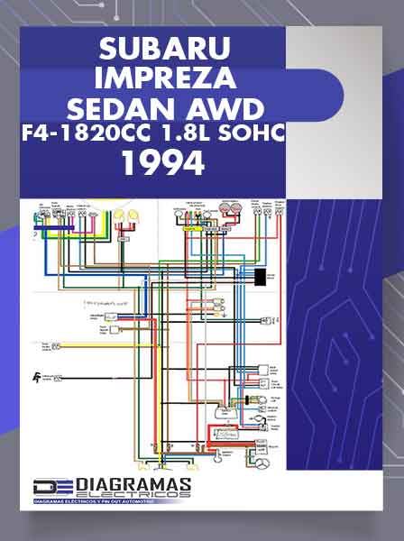 Diagramas Eléctricos SUBARU IMPREZA SEDAN AWD F4-1820CC 1.8L SOHC 1994