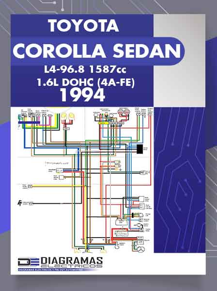 Diagramas Eléctricos TOYOTA COROLLA SEDAN L4-96.8 1587cc 1.6L DOHC (4A-FE) 1994
