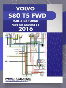 Diagramas Eléctricos VOLVO S80 T5 FWD 2.0L 4 Cil TURBO VIN 40 B4204T11 2016