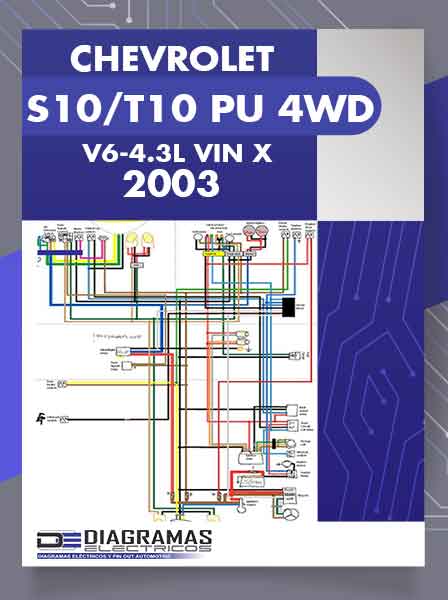 Diagramas Eléctricos CHEVROLET S10-T10 PU 4WD V6-4.3L VIN X 2003