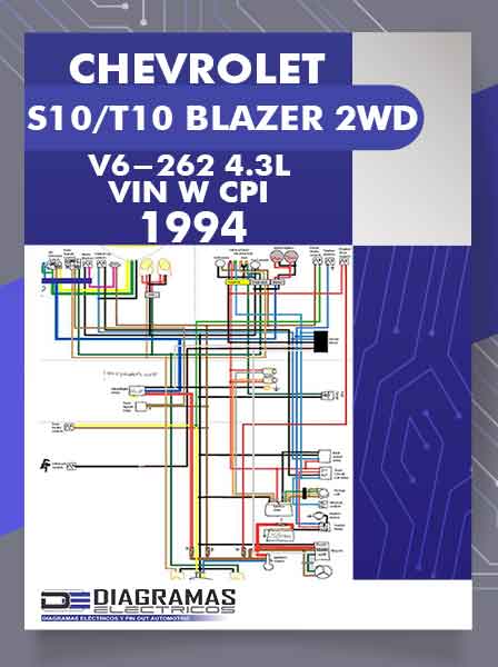 Diagramas Eléctricos CHEVROLET S10-T10 BLAZER 2WD V6-262 4.3L VIN W CPI 1994