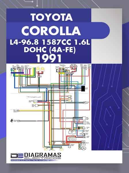 Diagramas Eléctricos TOYOTA COROLLA L4-96.8 1587CC 1.6L DOHC (4A-FE) 1991